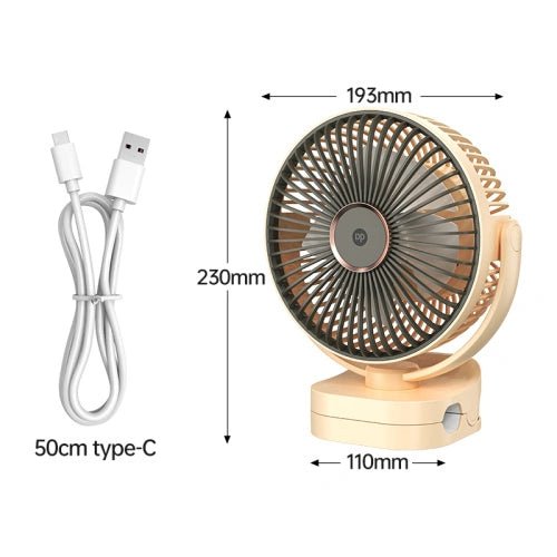 Adjustable USB Rechargeable Mini Clip - On Desk Fan - ventylate