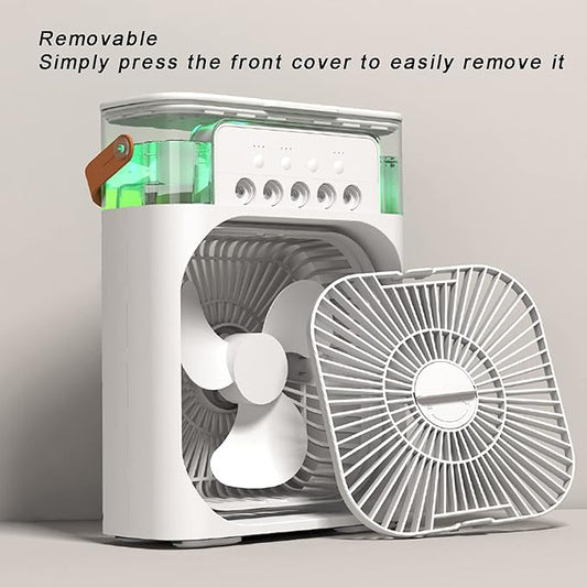 Mini Desk Fan – 3 - in - 1 Mist, Humidifier & LED Light - ventylate