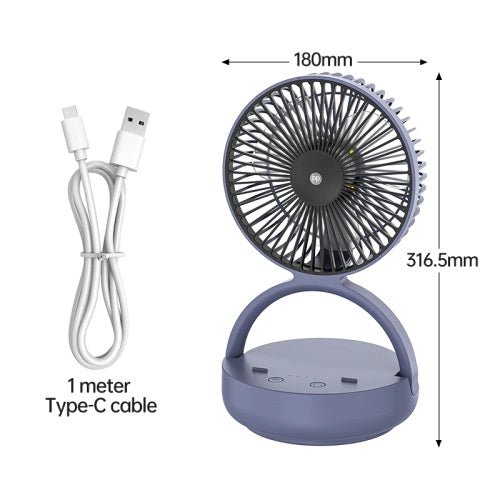 Compact Foldable Rechargeable Rotating Desk Fan - ventylate